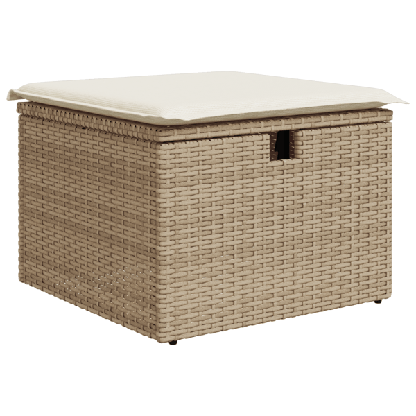 Trädgårdsoffset 6 st Beige konstrotting