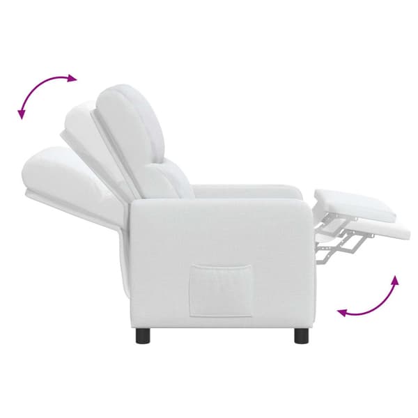 Recliner Vit Tyg