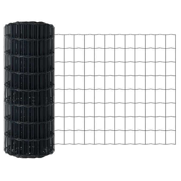 Stängsel med stolpe Grå 0,8 x 25 m Stål