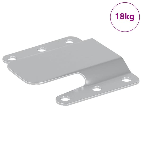 Flush Mount-Bracket 419 pcs Silver 75 x 66 x 1,4 mm Stål