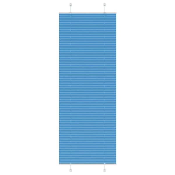 Plisserad persienn blå 75x200 cm tyg bredd 74,4 cm polyester