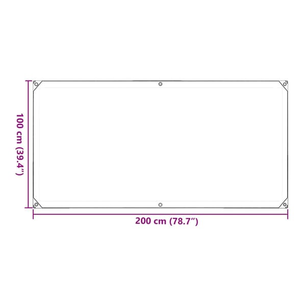 Tarpulin Transparent 1 x 2 m PVC