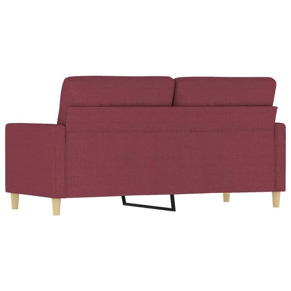 2-sitssoffa vinröd 140 cm tyg