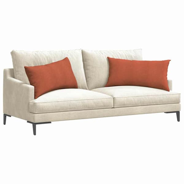 Sofakuddar 2 pcs Röd orange 80 x 40 cm Kordread tyg