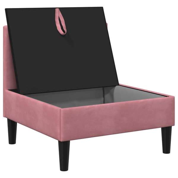 Mellansofta med förvaring Rosa Sammet