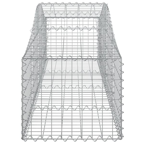 Gabioner bågformade 13 st 200x50x40/60 cm galvaniserat järn