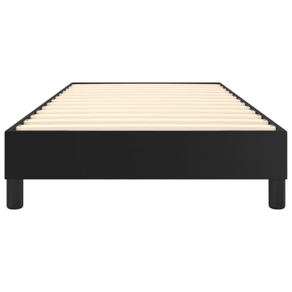 Boxspring-sängram svart 90x190 cm konstläder
