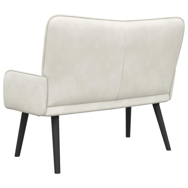 Tvåsitssoffa Kräm 115 x 61 x 87 cm Sammet