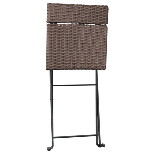 Hopfällbart caféset 3 delar konstrotting brun