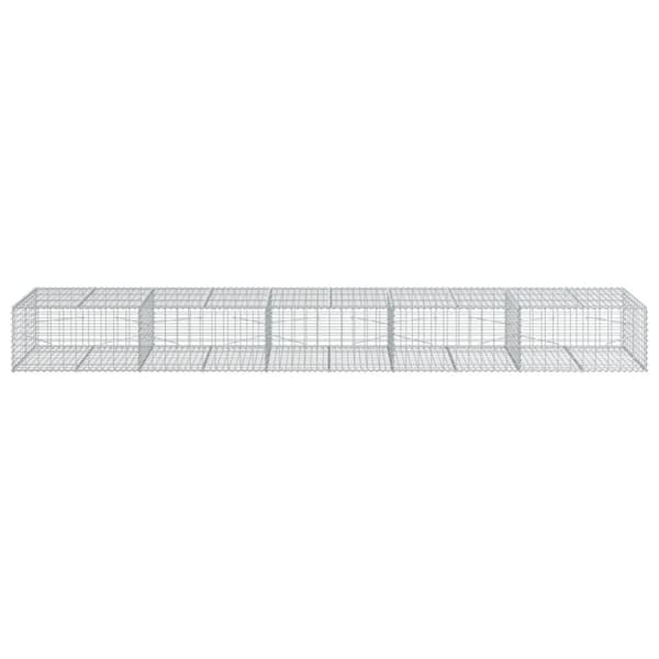 Gabionkorg med skydd 500x100x50 cm galvaniserat järn