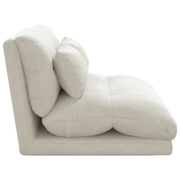 Golvstol Kräm 110 x 82 x 55 cm Sammet