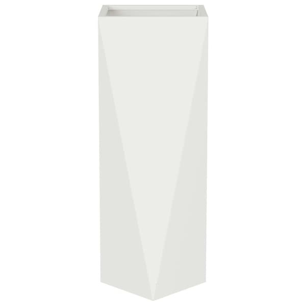 Planteringskärl 2 pcs Vit 30 x 30 x 75 cm Stål