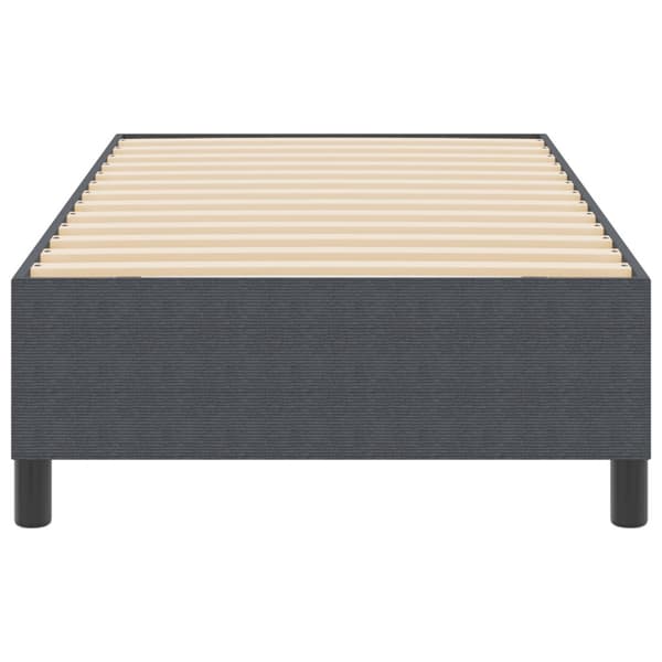 Plattform sängram Mörkgrå 90 x 200 cm Kordread tyg