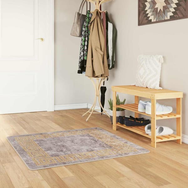Mattlöpare MARSA Grå 100 x 100 cm Polyester och PVC
