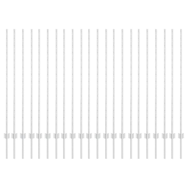 Stängselstolpe 22 pcs Silver 180 cm Stål