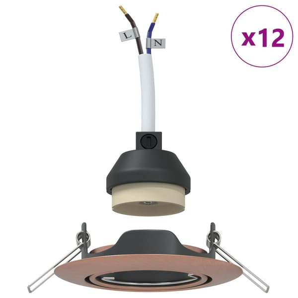 Spotlight 12 pcs Koppar 9 x 9 x 2.5 cm Metall