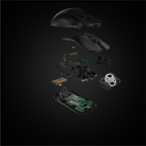 Logitech G Pro X Superlight datormöss högerhand RF Trådlös 25600 DPI