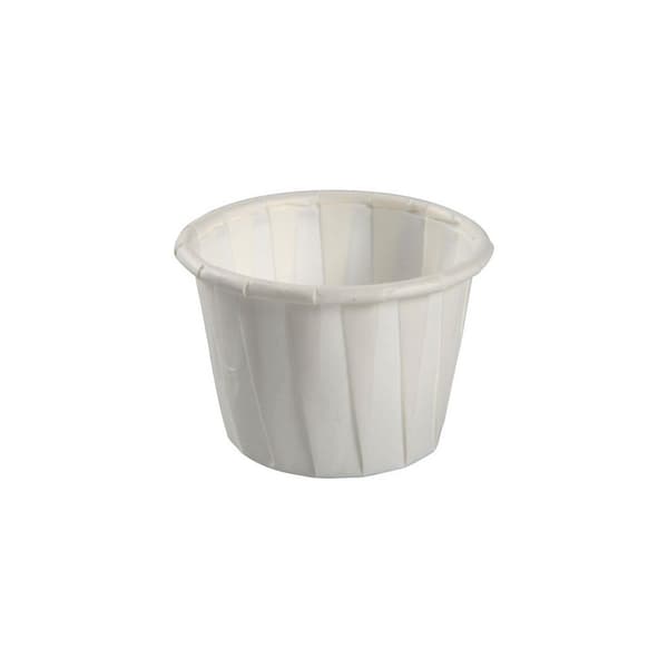 Plissébägare Ø4,4cm 30ml vit 250/fp