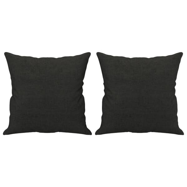 2-sits soffa med prydnadskuddar svart 140 cm tyg