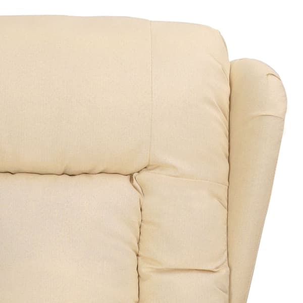 Reclinerfåtölj gräddvit tyg