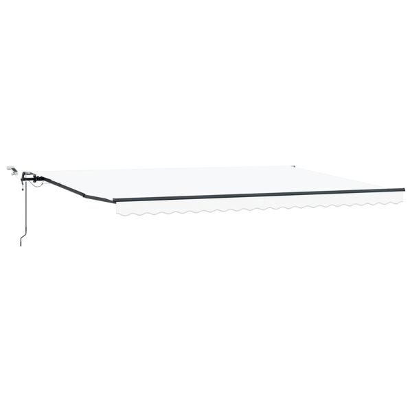 Markis tyg med Vit 500 × 350 cm Polyester