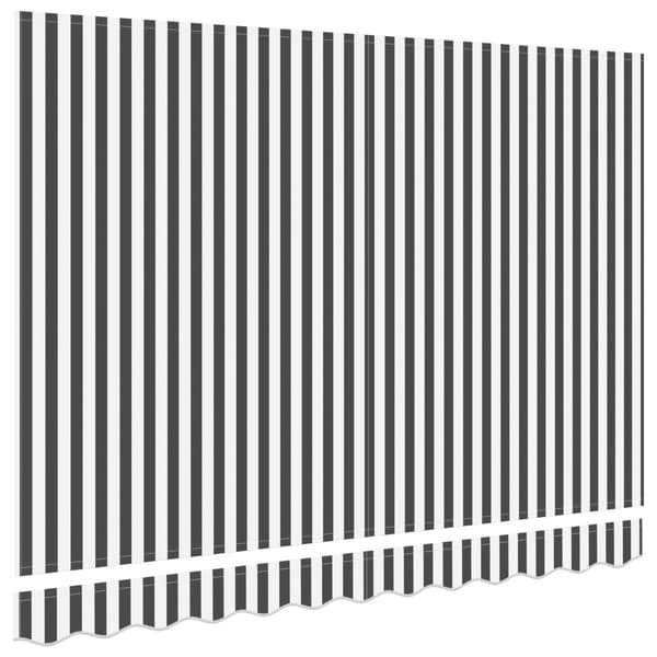 Markisväv Antracit och vitt 3,5 x 2 m Polyester