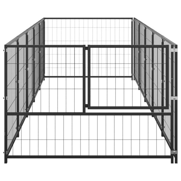 Hundgård svart 5 m² stål
