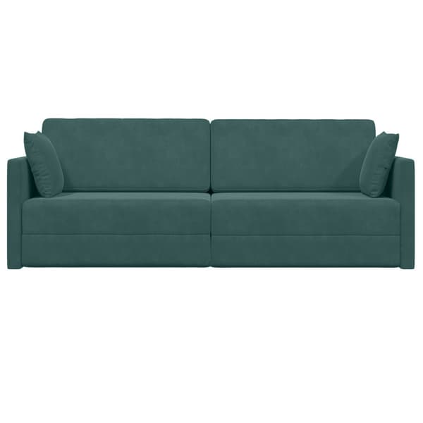 Golvbäddsoffa Mörkgrön 213 x 70 x 77 cm Sammet