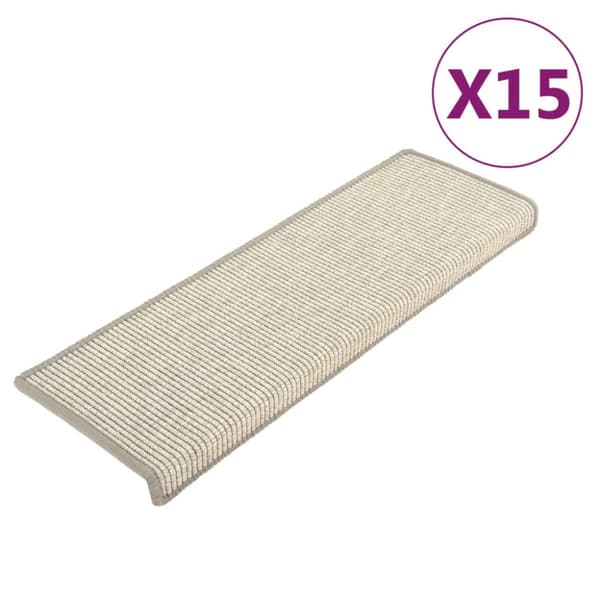 Trappmattor 15 st 65x21x4 cm silverfärgade rektangulära kanter