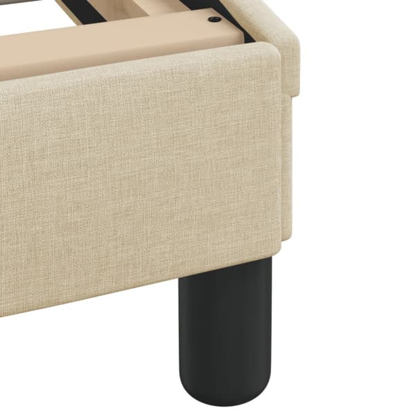 Bed Frame without Mattress "Hvar" Cream 140x190 cm Fabric