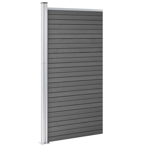 Staketpanel WPC 95x186 cm svart