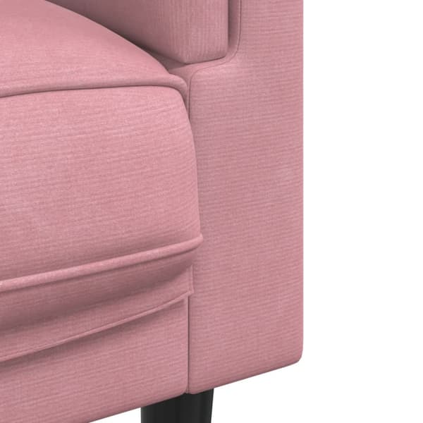 Soffgrupp med kuddar 2 delar rosa sammet
