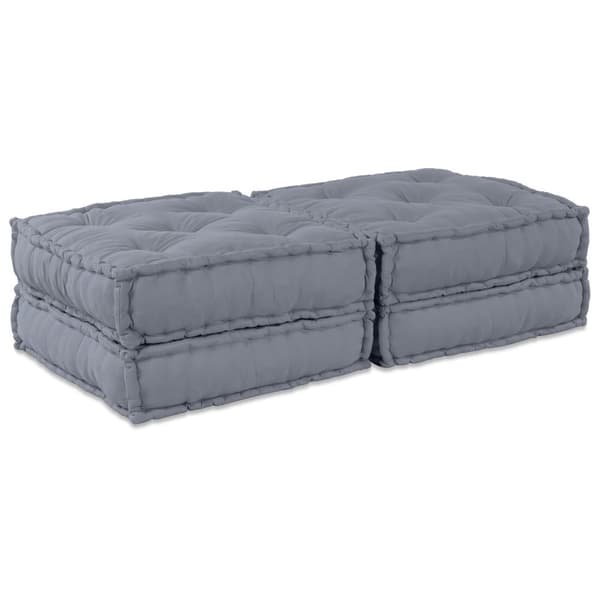Modulsofa enhet 2 pcs Grå 140 x 70 x 36 cm Tyg