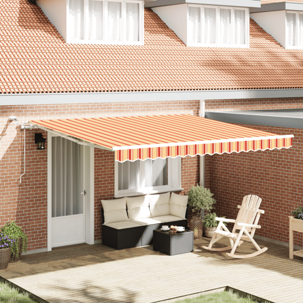 Markis tyg Gul och Orange 400 × 300 cm Polyester