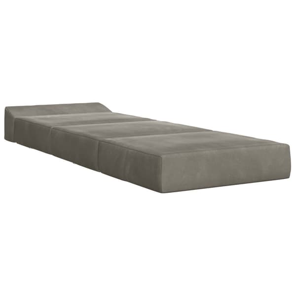 Fällbar Soffbed Ljusgrå 200 x 70 x 10 cm Sammet