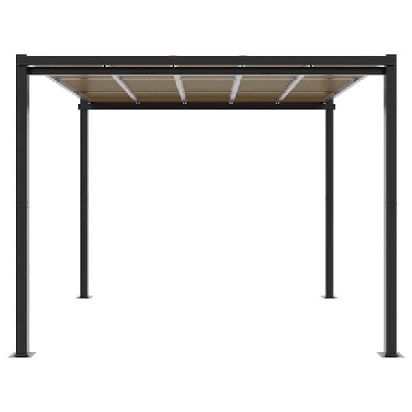 Lusthus antracit 3x3 m aluminium