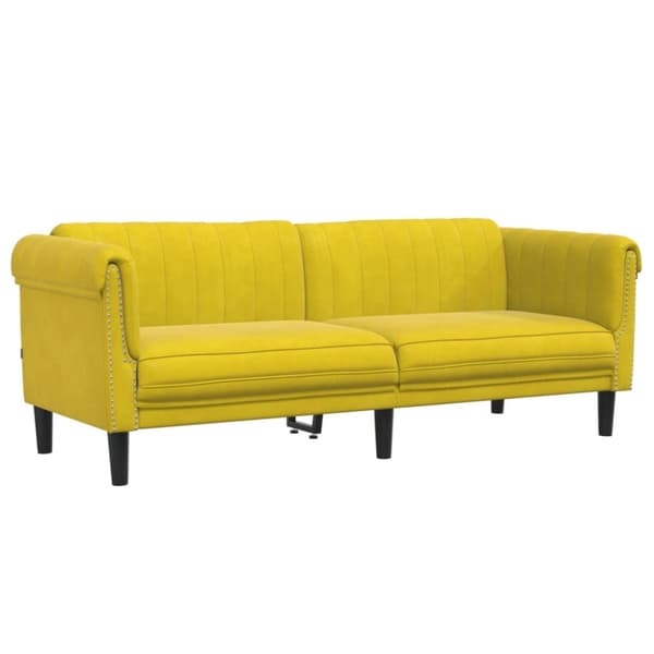 Soffa 3-sits gul sammet