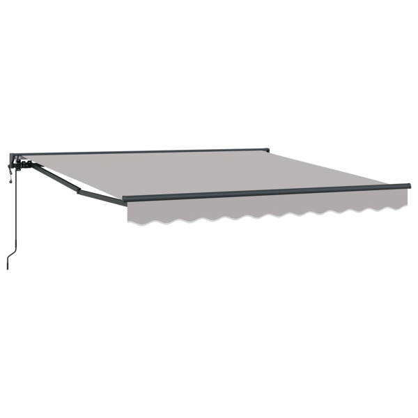 Markisram Ljusgrå 300 x 250 cm Polyester med PU-beläggning
