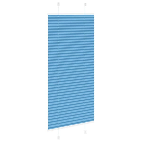 Plisserad persienn blå 55x150cm tyg bredd 54,4cm polyester