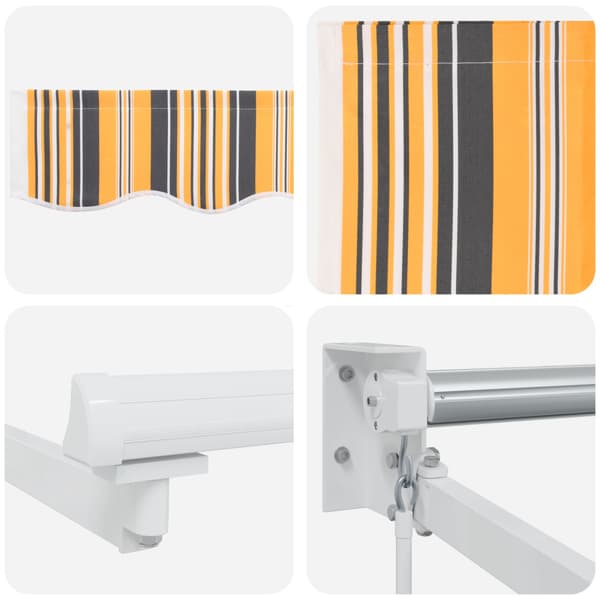 Utfällbar markis Flerfärgsdesign 450 × 300 cm