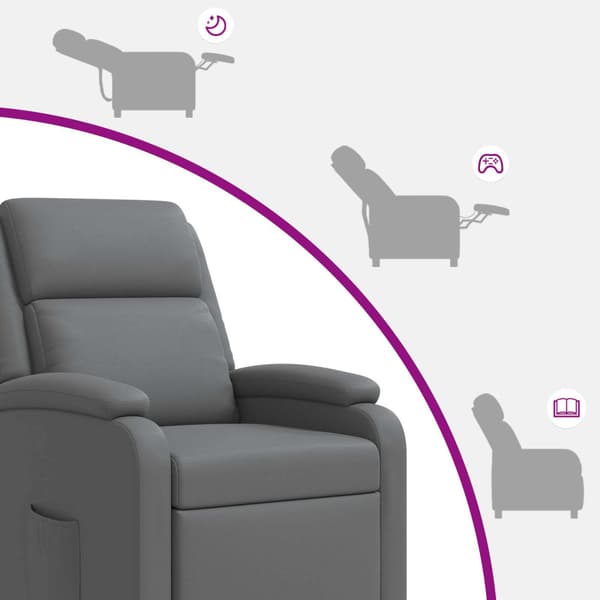 Recliner Grå Konstläder