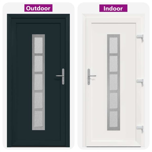 Framdörr Antracit 98 x 200 cm PVC
