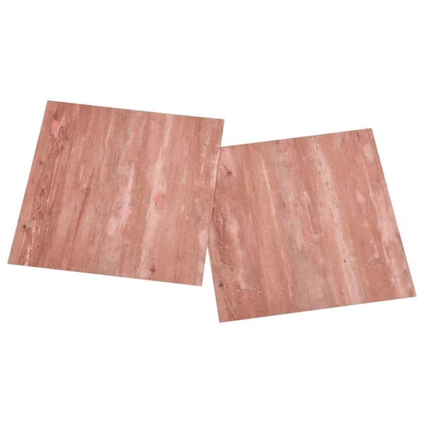 Golvplank 55 pcs Röd 5,11 m² PVC