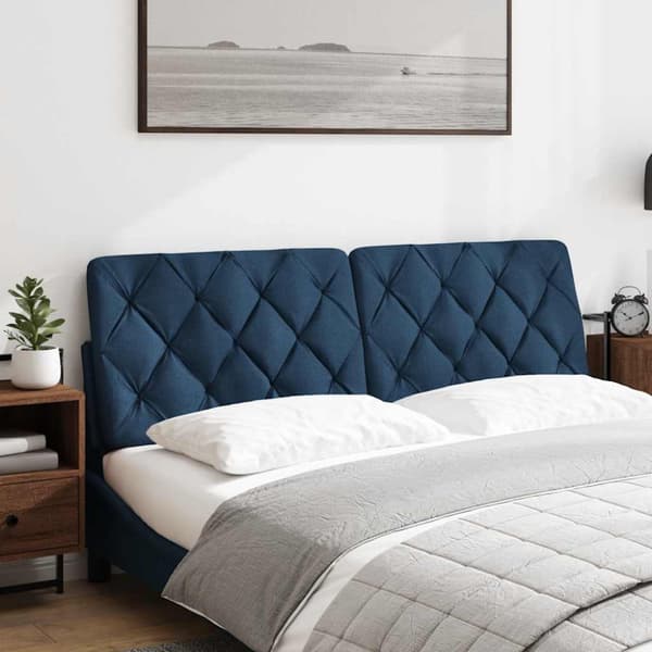 Headboard Cushion Blue 160 cm Fabric
