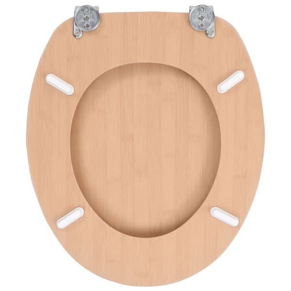 Toalettsitsar med lock 2 st MDF bambudesign