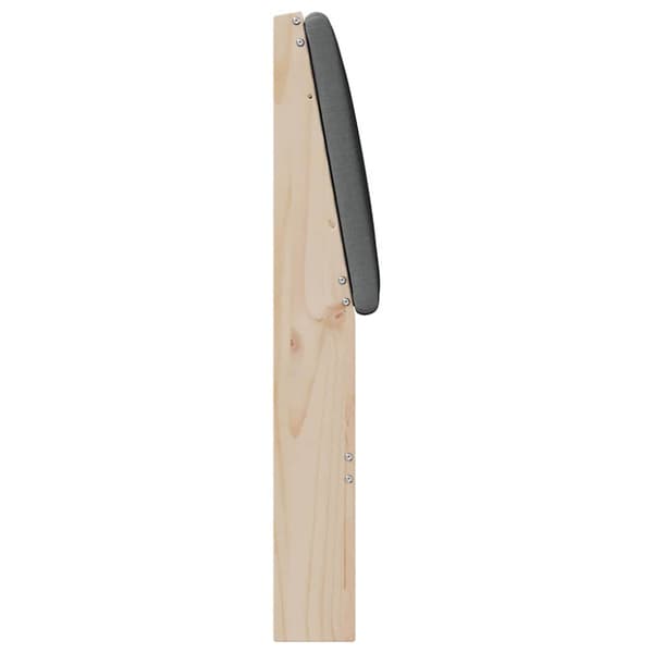 Klädd sänggavel Mörkgrå 160 cm Massiv furu