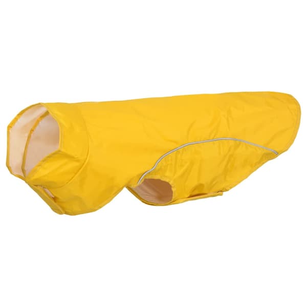 Regnrock för hundar med reflexer polyester gul 2XL