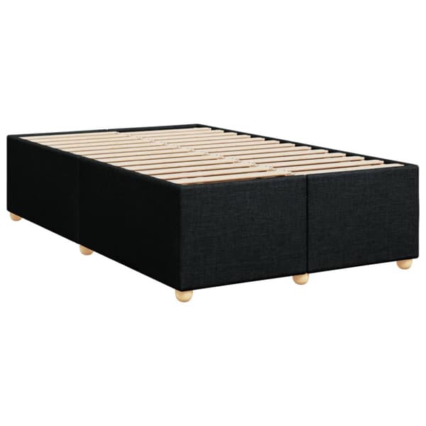 Ramsäng med madrass svart 120x190 cm tyg