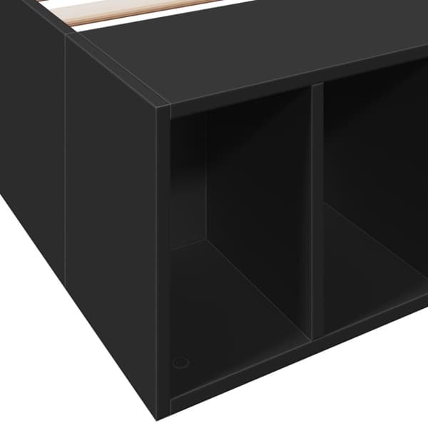 Sängram svart 100x200 cm konstruerad trä