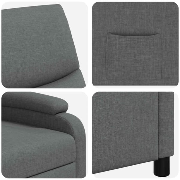 Recliner Mörkgrå Tyg